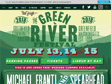 Tablet Screenshot of greenriverfestival.com
